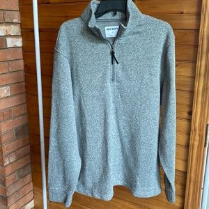 Old Navy Men’s Gray 1/4 Zip Fleece-lined Sweatshirt, Sz XL